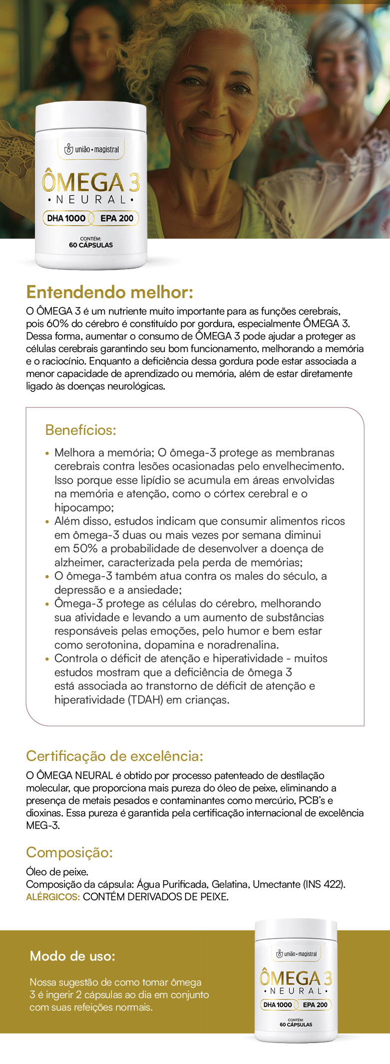 &Ocirc;mega 3 TG Neural - DHA 1000 / EPA 200